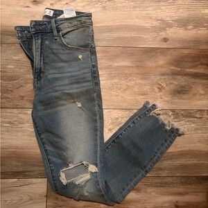Abercrombie & Fitch Light Blue Distressed Skinny Jeans